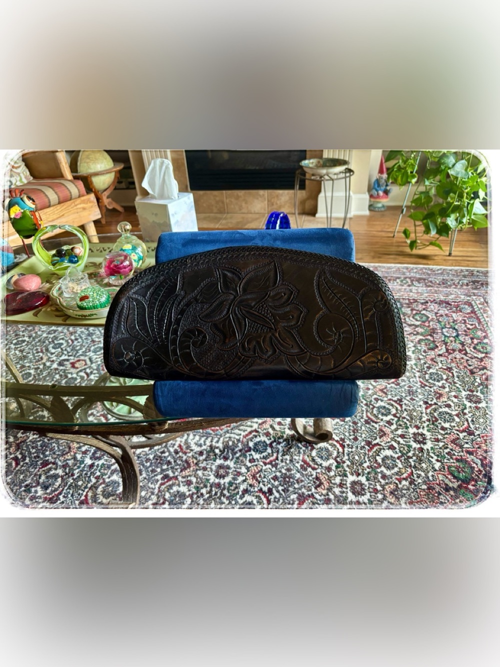 Vintage Leather Clutch/Wristlit